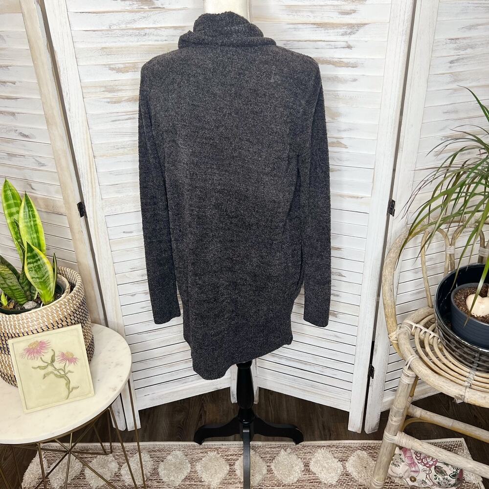 BAREFOOT DREAMS STYLE 452 Women's Med Rounded Circle Cardigan Sweater Charcoal - Picture 5 of 14